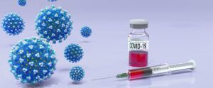 jeringa covid virus azul vacuna